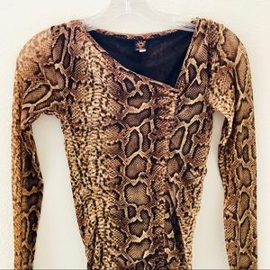 Jean Paul Gaultier Soleil Printed Mesh Top Ruching